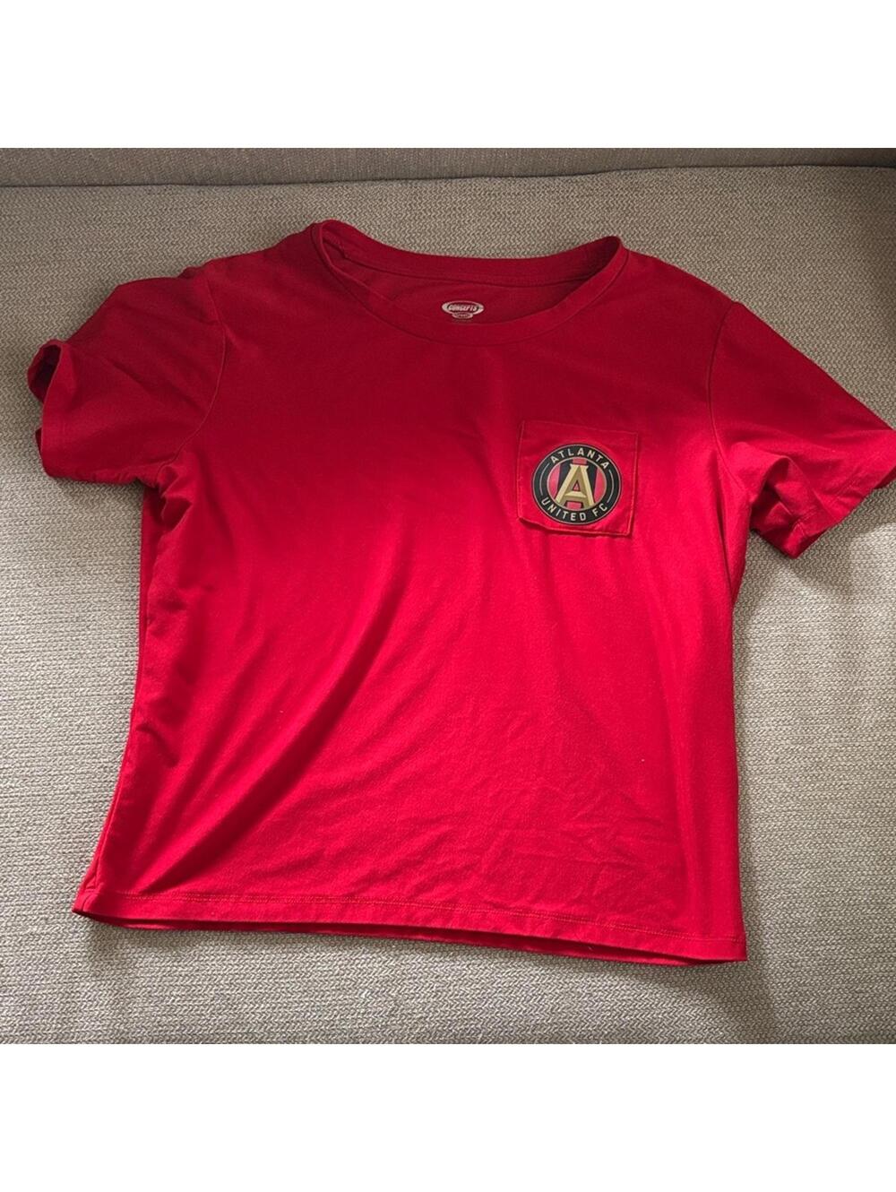 Atlanta United Red T-Shirt Super Soft MLS Soccer Club Futballl football